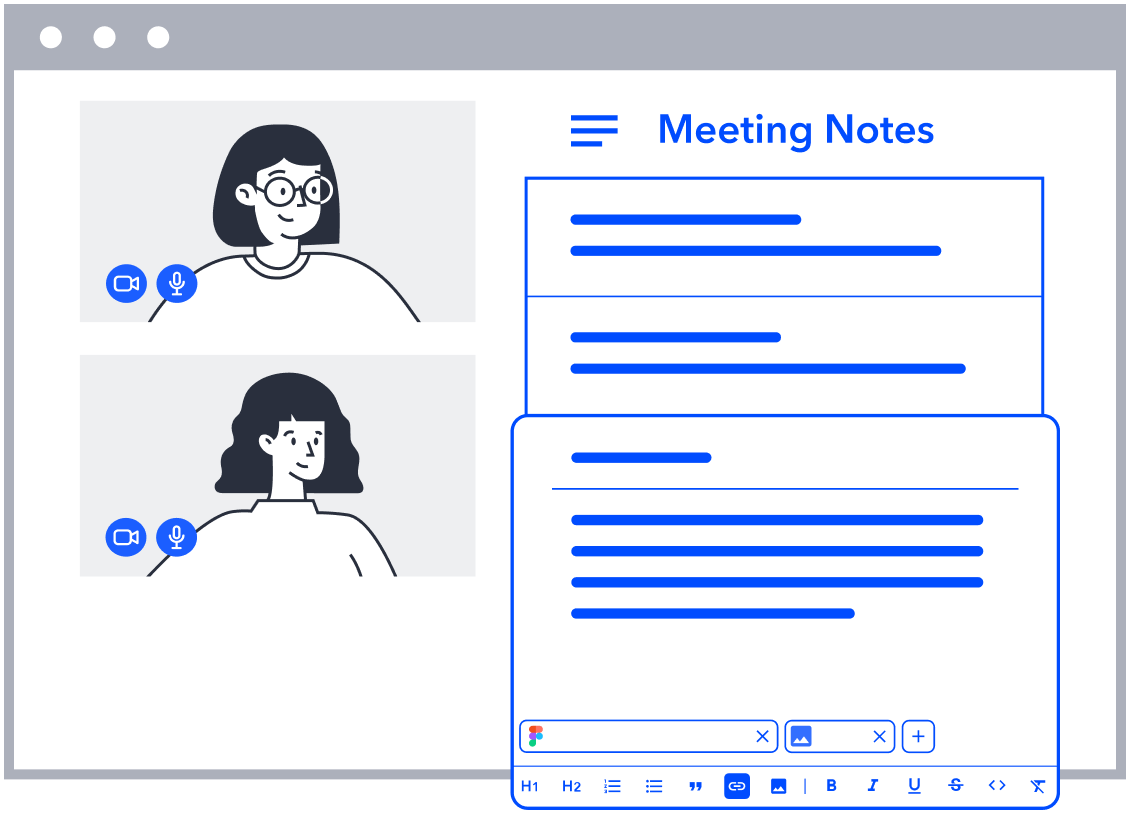 Actively take meeting notes